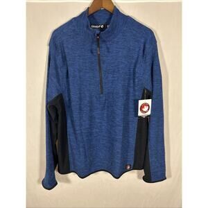 Canada Weather Gear Blue Quarter Zip Pullover Men’s XL Long Sleeve NWT